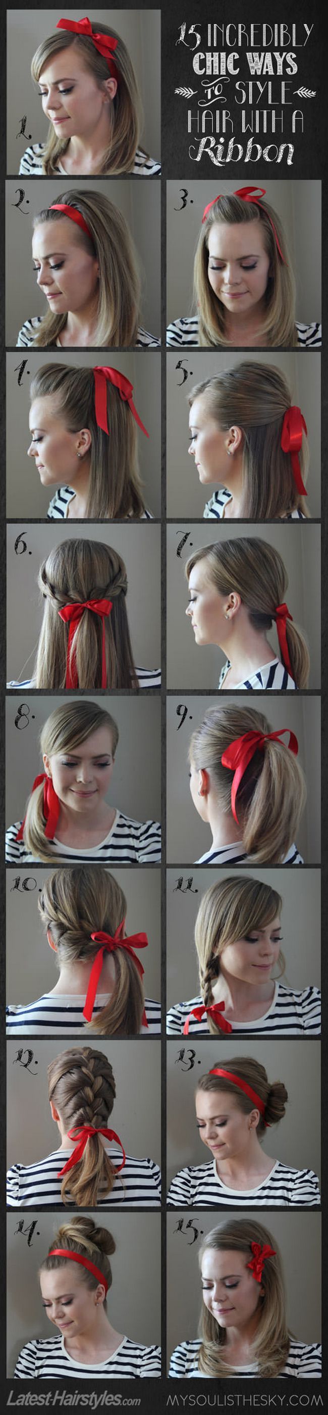 15 façons Incroyablement chic à cheveux style avec un ruban