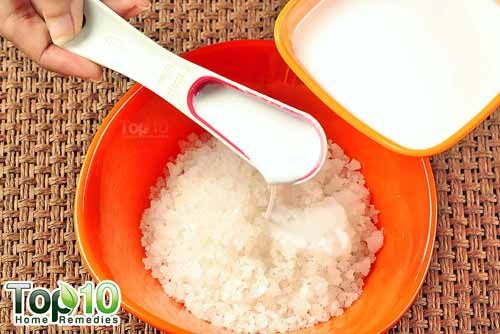 Coco bricolage sel de mer d'huile gommage