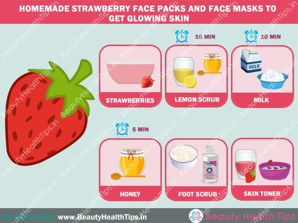 Masques pour le visage aux fraises maison et de masques pour obtenir une peau éclatante