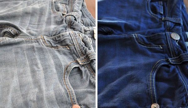 Comment teindre vieille paire de jeans à nouveau look à nouveau