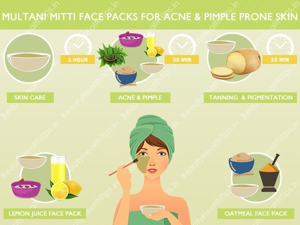 best-Multani-mitti-face-paquets-pour-acné et-Pimple sujettes peau