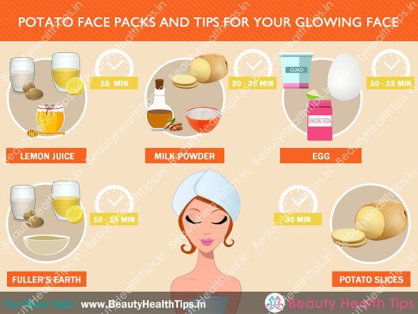 Packs et des conseils pour le visage de pommes de terre pour votre visage rayonnant