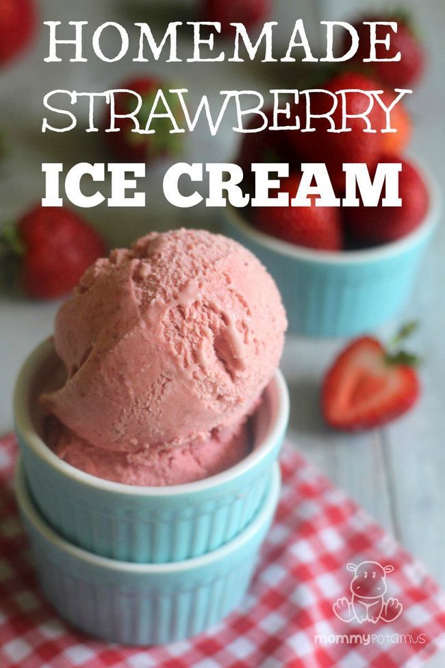 Non-Cook Recette Crème glacée aux fraises - Super facile et pleine de saveurs. Grande pour faire avec les enfants!