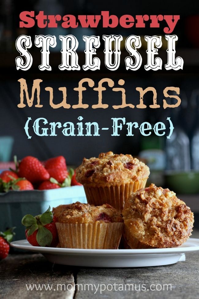 Strawberry Muffins streusel (sans grains)