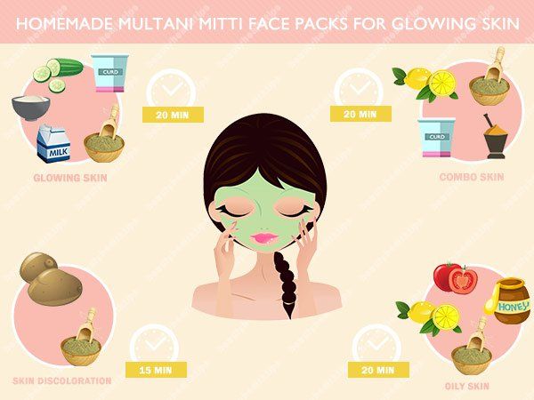 Homemade-Multani-mitti-visage-packs-de-peau éclatante