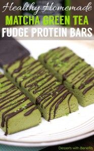Thé vert Matcha Fudge Protein Bars