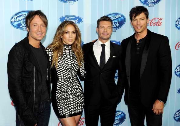 & # 034-American Idol & # 034- piliers à la première à Los Angeles de & # 034 Idol-américaine XIII. 