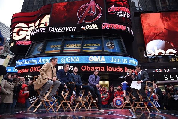 Merveille's Avengers: Age Of Ultron Takeover Times Square On Good Morning America
