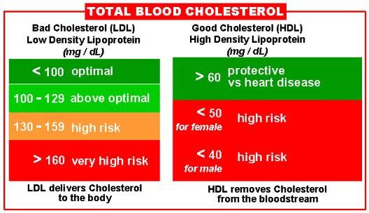 -niveau de cholestérol sanguin
