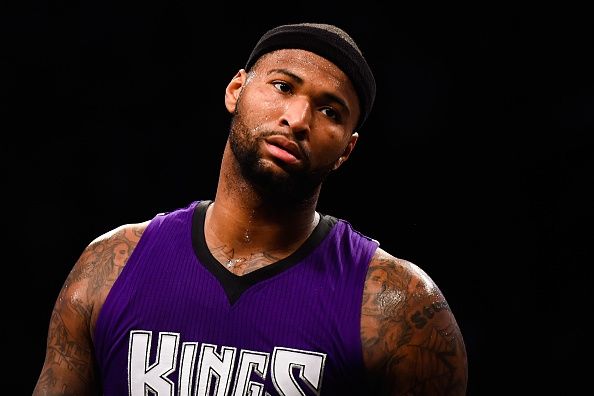 DeMarcus Cousins ​​à Sacramento Kings vs Brooklyn Nets jeu en Décembre ici 2014.