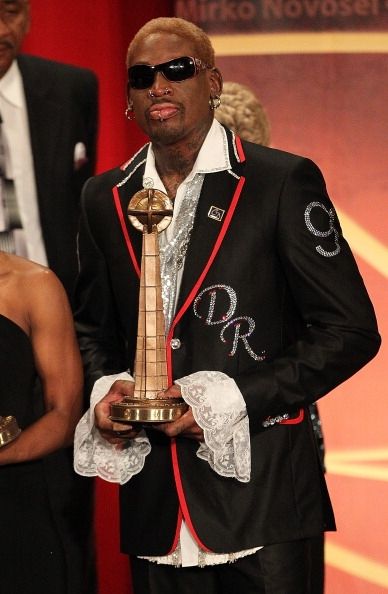 Dennis Rodman au Basketball Hall of Fame Cérémonie La consécration en 2011.