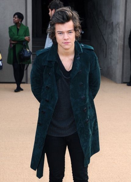 Harry Styles à la Burberry Prorsum Défilé de mode Fashion Week de Londres durant l'automne / hiver 2014.