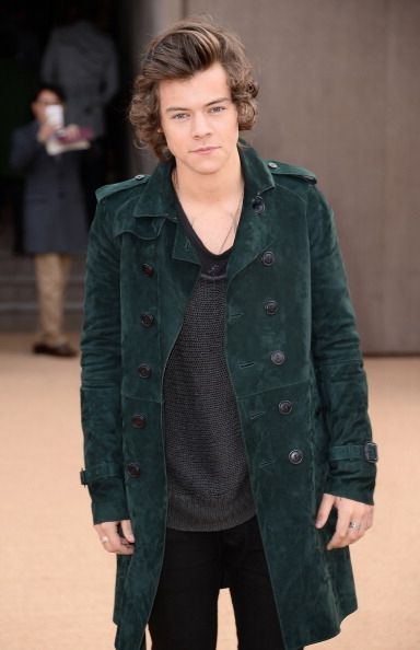 Harry Styles à la Burberry Womenswear Automne / Hiver 2014 Fashion Show.