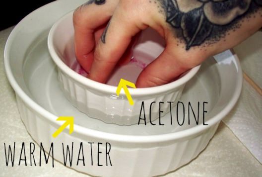Comment faire pour supprimer ongles en acrylique à la maison Acétone