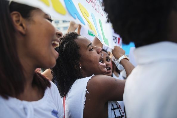 Internationale de la femme's Day March Held In Rio De Janeiro