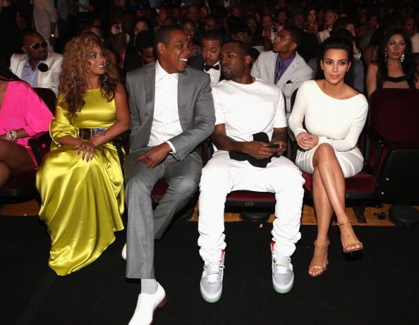 Beyonce, Jay-Z, Kanye West et Kim Kardashian à 2012 BET Awards.