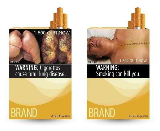 Mises en garde sanitaires illustrées vont augmenter la sensibilisation du public sur les dangers de la cigarette