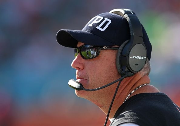 Rex Ryan aux Jets de New York contre les Dolphins de Miami jeu.