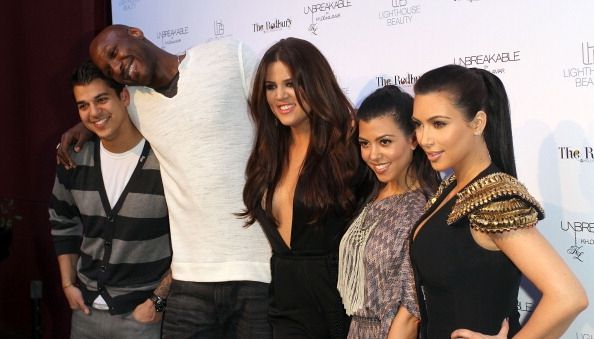 Rob Kardashian, Lamar Odom, Khloe Kardashian, Kourtney Kardashian et Kim Kardashian