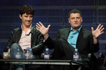 Benedict Cumberbatch et Steven Moffat pour'Sherlock' Season 4 Benedict Cumberbatch et Steven Moffat pour'Sherlock' Season 4