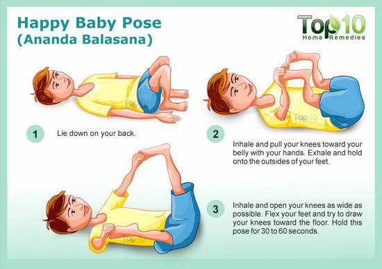 yoga bébé heureux pose