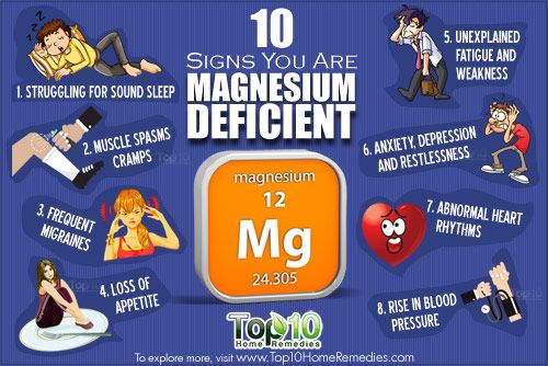 signes que vous êtes déficient de magnésium