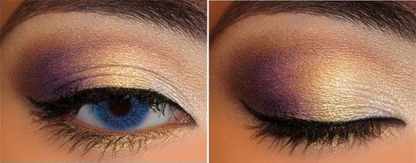 pourpres idées de maquillage des yeux