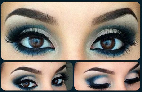 Aqua maquillage des yeux bleu