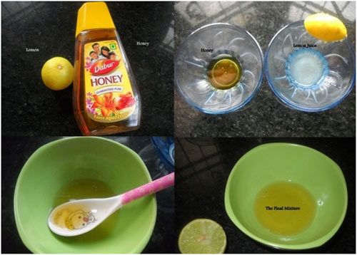 de jus de citron et le miel mélange pour la peau grasse