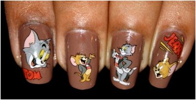 Tom et Jerry nail art