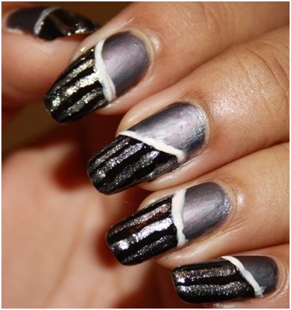 rayures nail art designs