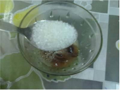 sucre blanc avec du miel