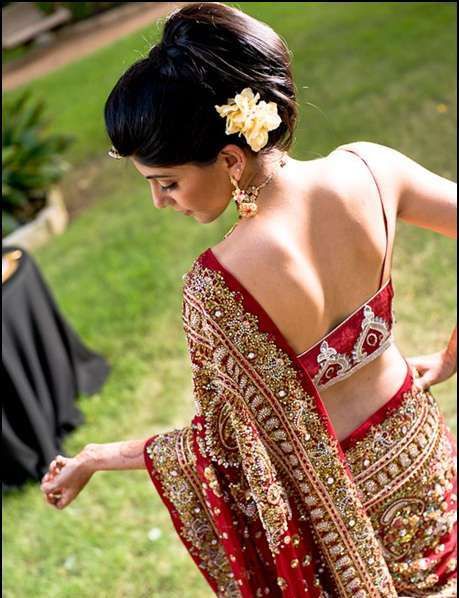 Pourpre traditionnel lourde saris1 1bridal