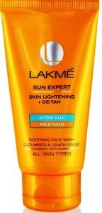 Éclaircissement de la peau + Lakmé dim Expert Detan après Sun Face Wash