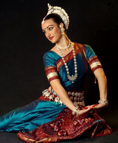 Odissi sari de style drapé