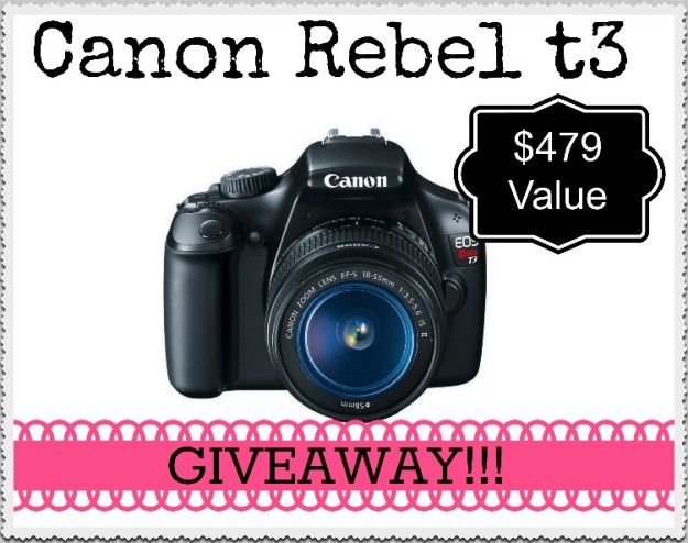 Révéler! Canon Rebel T3 (valeur 479 $)