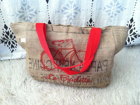 Révéler!!! La sac fourre-tout bicicletta fabriqués à partir de sacs de café recyclés