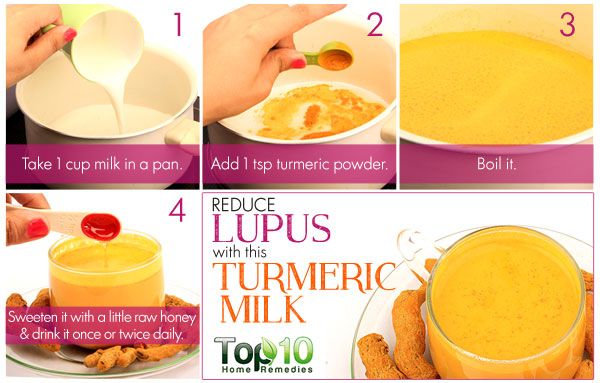 Remède de lait curcuma pour le lupus