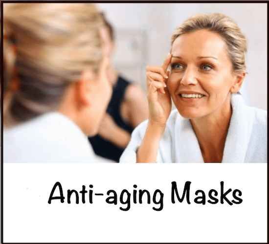Masques faits maison, le visage emballe pour réduire les signes de vieillissement