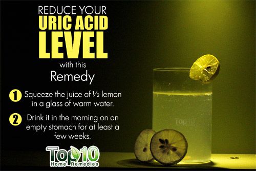 l'eau de citron à réduire niveau d'acide urique