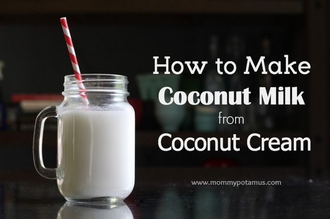 Comment faire du lait de noix de coco à partir de concentré de crème de coco