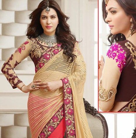 La dernière conception de blouse pour la moitié sari # 6