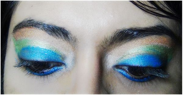 Maquillage des yeux Peacock 7