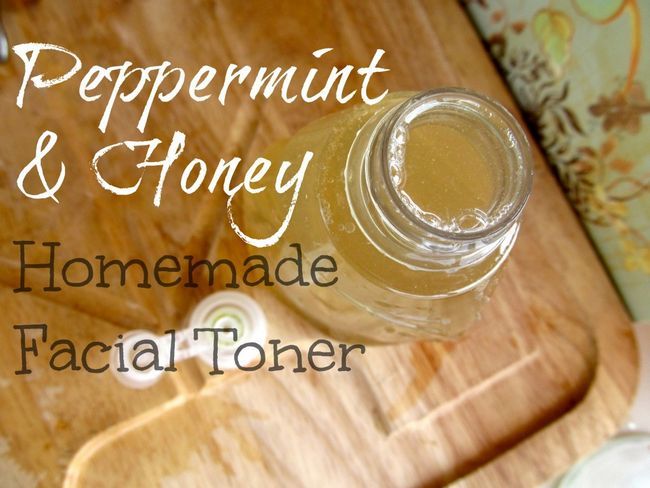 Menthe poivrée et le miel tonique pour le visage