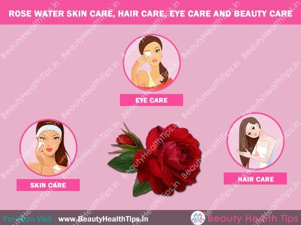 Rose entretien de l'eau de la peau, soins capillaires, soins de la vue et les soins de beauté