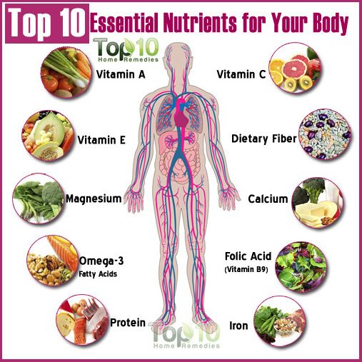 Top 10 des nutriments essentiels pour votre corps