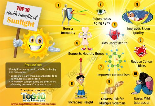 avantages pour la santé de la lumière du soleil