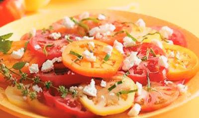 Salade de tomates à l'ail