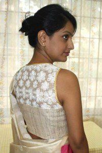 Conception chemisier Haut pour la soie sari 3
