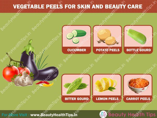 Pelures de légumes pour la peau et de soins de beauté